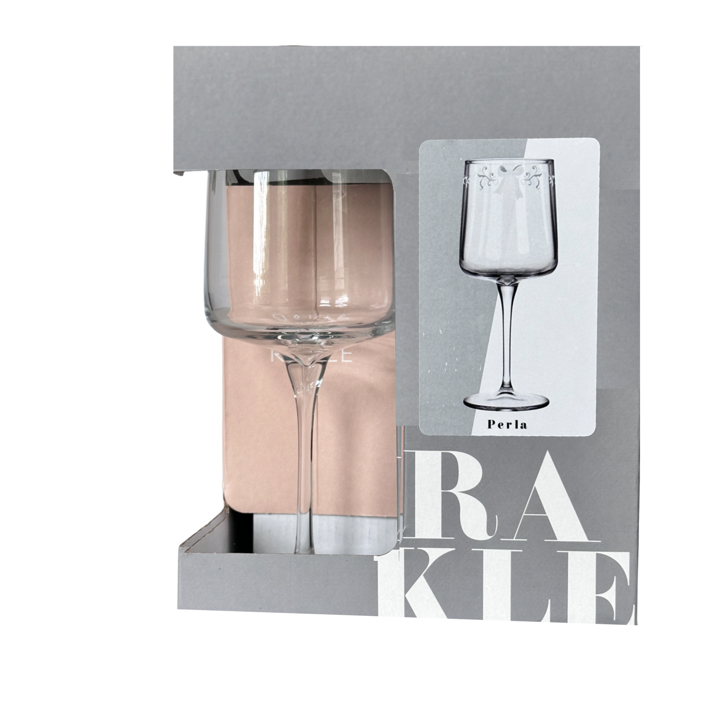 Wine Glasses Rakle Perla White Bow 16.5 oz Capacity - Set of 3