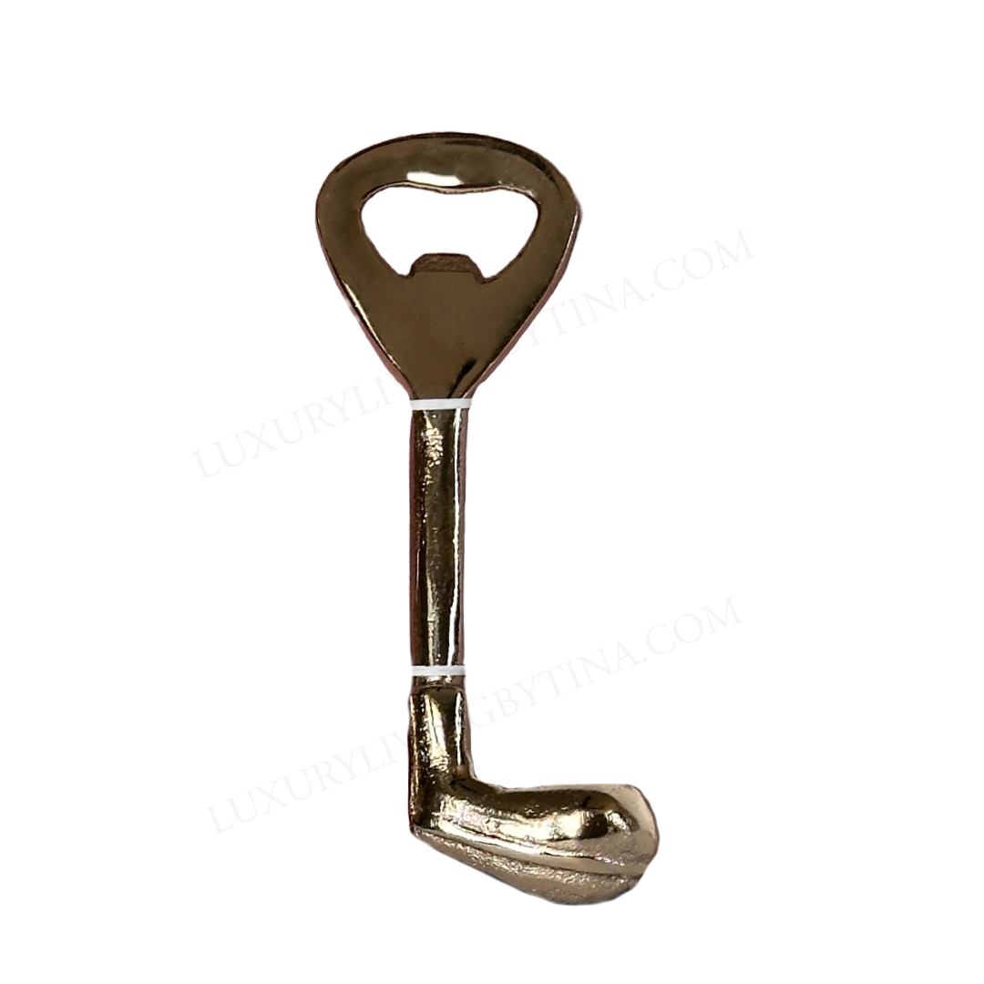 Bottle Opener Handheld Gold Golf Club Unique Gift for Home Bar, Father's Day