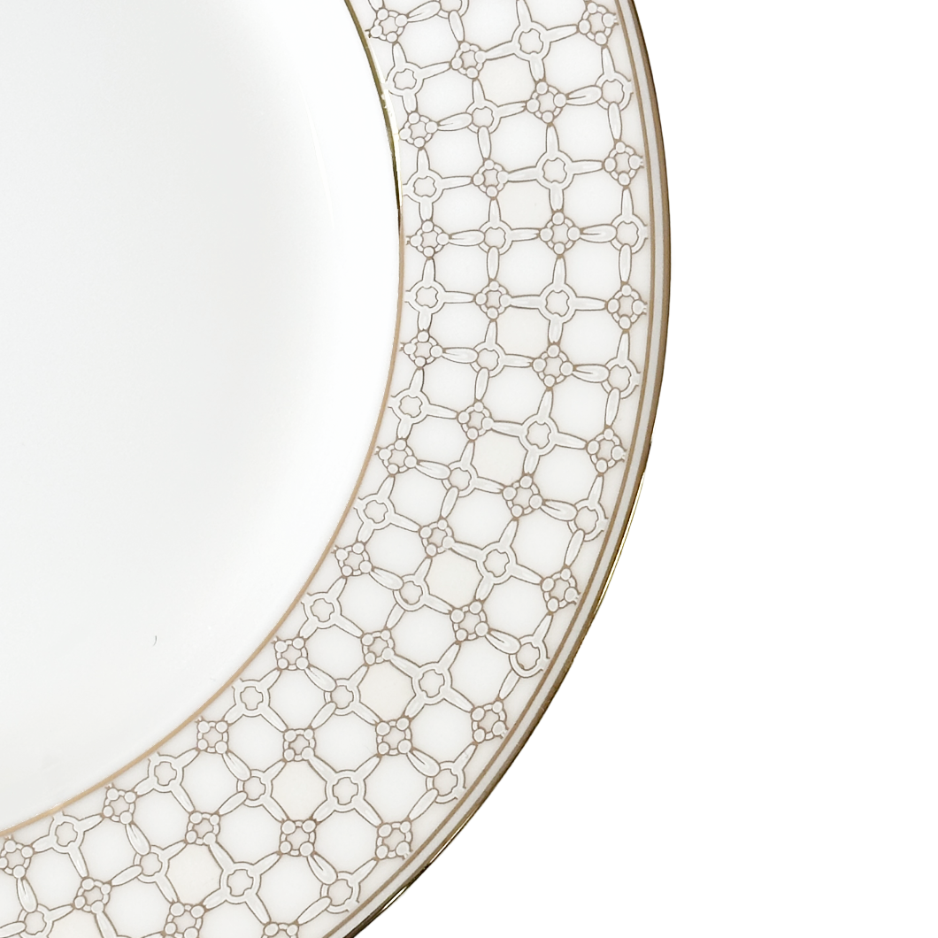 Joseph Sedgh Wedding Band Gold Fine Bone China 8" Salad Plate Appetizer Plate x3