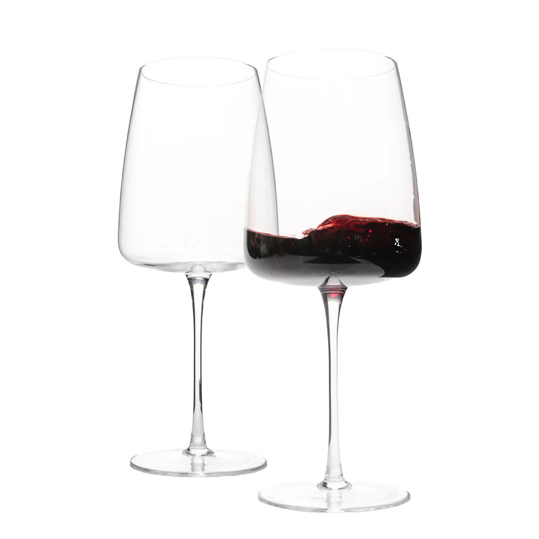 Goliath Wine Glass, Over Sized 11" Tall Handblown 39 oz Lead Free Crystal Set of 2