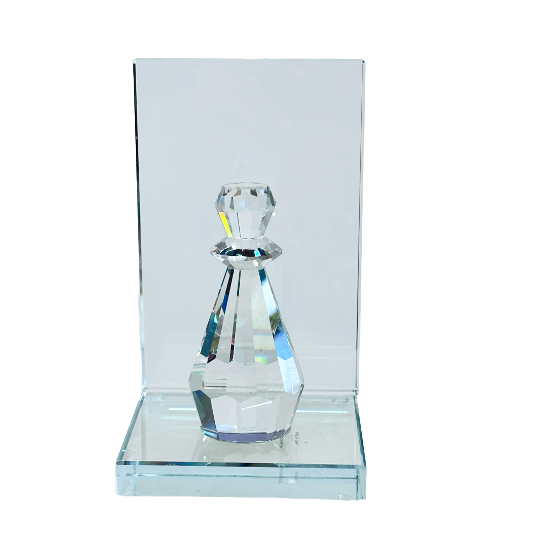 Crystal bookends queen chess piece