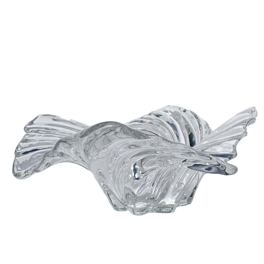 MIKASA Belle Epoque Asymmetrical Wavy Glass Bowl  Decorative Vase Centerpiece