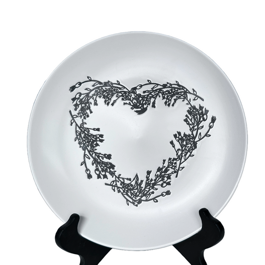 Vita Collection Nature Hearts 10.5" Ceramic Dinner Plate by Secret Celebrity