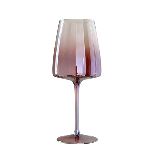 Wine Glass Elegant Gradient Ombre Tone w/Rich Darker Tint Bottom & Slender Stem