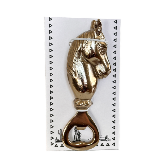 Bottle Opener Handheld Gold Horse Head Barware For Home Bar Great Gift For The Equestrian Lover