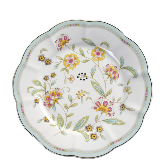 Decorative plate with floral pattern on a white background