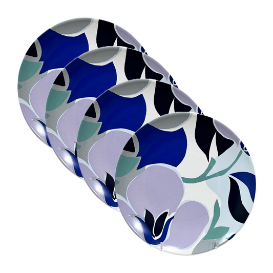 Kate Spade Nolita Blue Floral 9.5" Accent, Salad Plates by Lenox Set of 4