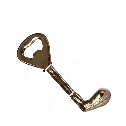 Bottle Opener Handheld Gold Golf Club Unique Gift for Home Bar, Father's Day